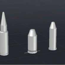 réplica de la munición varios airsoft 45acp 38special kalashnikov 3d print model - Mito3D