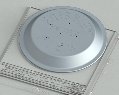 réplica del primer Fresbee jogos paltillo vôo Platão juguete discoteca 3d print model - Mito3D
