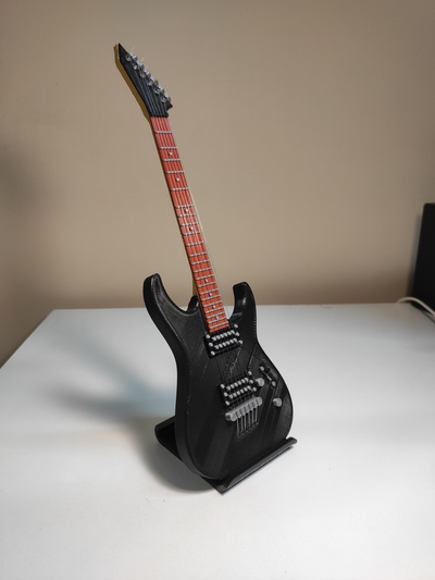 réplica eléctrico guitarra decoración arte 3d print model - Mito3D