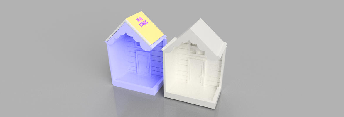 ausruhen buch zuhause haus mesita de noche casita 3d print model - Mito3D