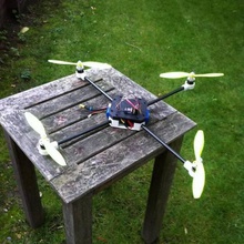 reprapped + fibra de carbono quadcopter juego r c vehículos 3d print model - Mito3D