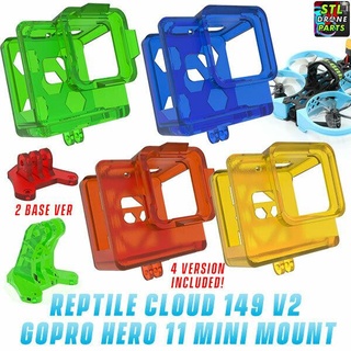 reptile cloud-149 hd v2 gopro hero 11 mini adjustable mount cinewhoop cloud 3d print model - Mito3D