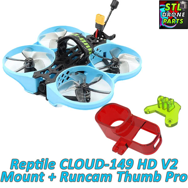 reptile cloud 149 hd v2 runcam pouce pro monter nuage 3D print model - Mito3D