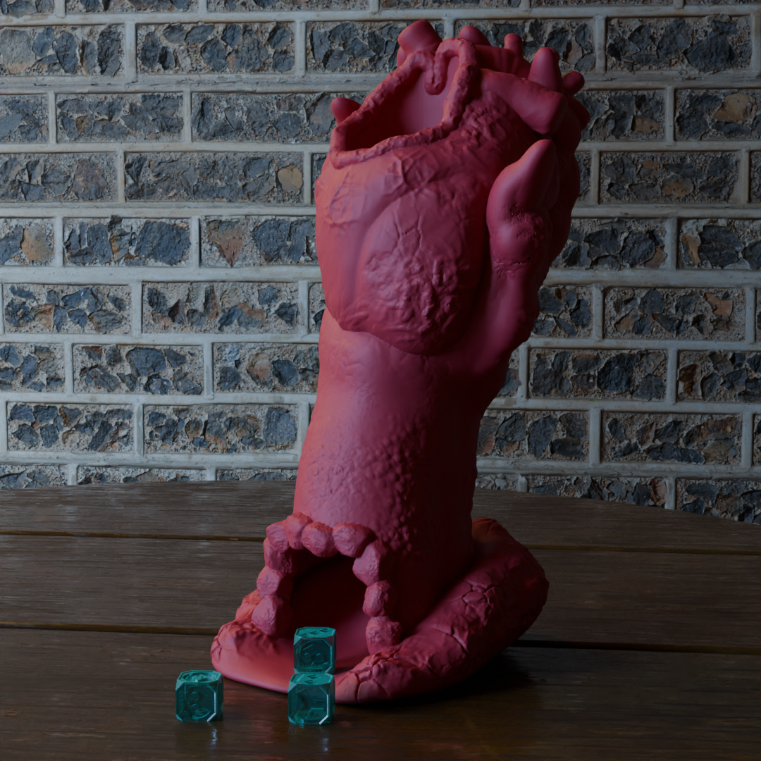 reptile hand dice tower 3D print model - Mito3D