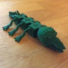 Reptil drucken Sie einmal beweglichen Oberkörper Spiel 3d print model - Mito3D