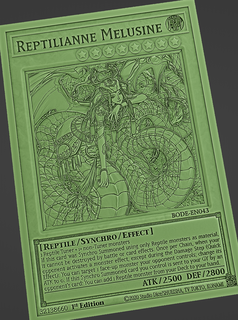 reptilianne melusina yugioh anime manga duello carte konami yugi gioco sollievo yami 3d print model - Mito3D
