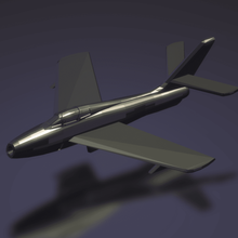 Republik f-84f thunderstreak Spiel Fahrzeuge usaf fighter kalten Krieges Flugzeug 3d print model - Mito3D