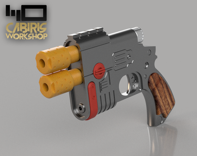 republic scorpion blaster costume cosplay star wars pistol scifi mandalorian old 3d print model - Mito3D
