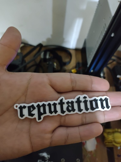 reputation taylor swift keychain 3d print model - Mito3D