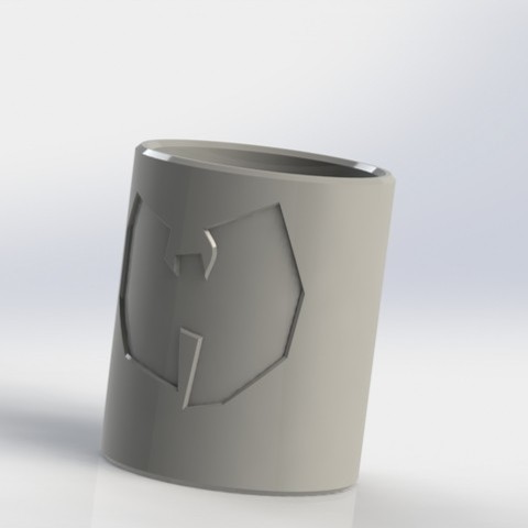 ger cam wu tang logo vurdu sanat wutang wu-tang shotglass 3D print model - Mito3D