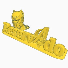reserved blackpanther riservato manifesto meraviglia bar negozio 3d print model - Mito3D