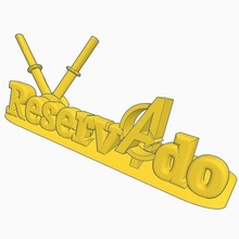 reserved deadpool riservato manifesto meraviglia bar negozio 3d print model - Mito3D