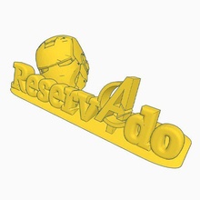 reserved iron riservato manifesto meraviglia bar negozio 3d print model - Mito3D