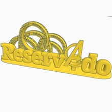 reserved shang reserviert Poster Wunder Bar Geschäft 3d print model - Mito3D