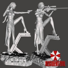 resident ada dress2 - sparx wong evil female sexy fantasy game scifi woman girl muscular pose 3d print model - Mito3D