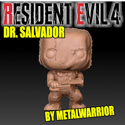 resident evil 4 - dr salvador funko pop savior chainsaw leon re4 remake survival horror collection figure video games game 3D print model - Mito3D