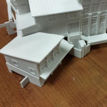 Wohn-Modell - unteren Viertel Architektur 3d print model - Mito3D