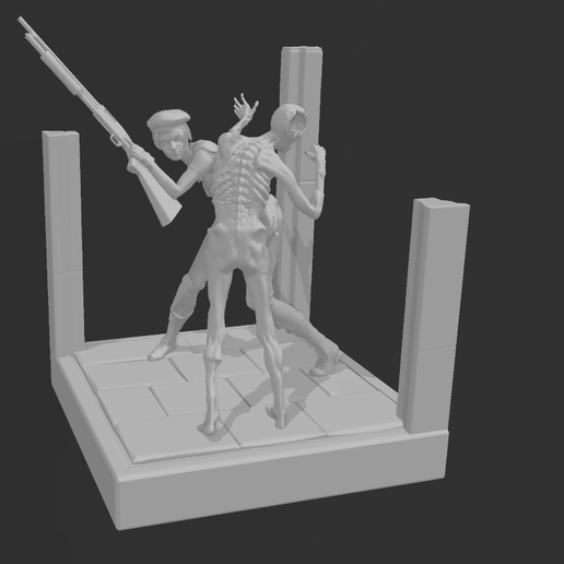 résiduel evil jill zombi 3D print model - Mito3D