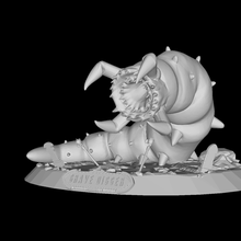 artık kötü 03 mezar kazıcı oyun yerleşik şekil oyuncak canavar solucan 3d print model - Mito3D