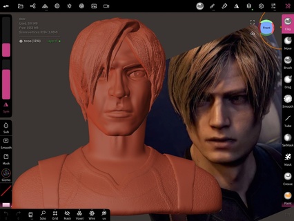 residual evil 4 remake - leon kennedy bust resident video game character fanart art 3d print model - Mito3D