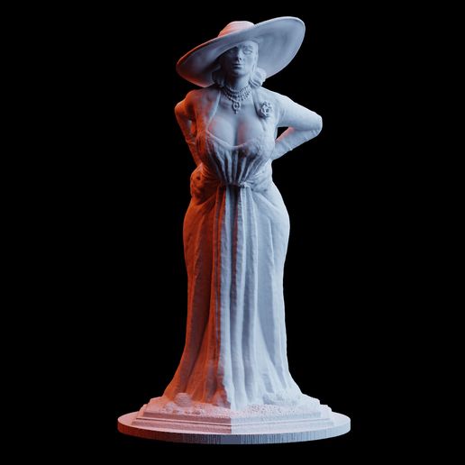 residual evil village alcina dimitrescu statue 3d print model resident 3D print model - Mito3D