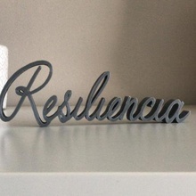 resiliencia ev decoracion letras adorno casa anahtar kelime 3d print model - Mito3D