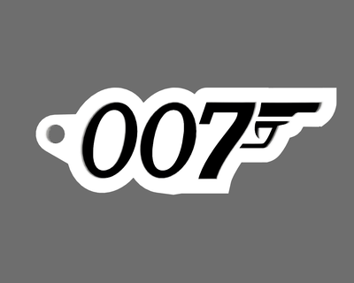 Harz Bindung Schimmel Schlüssel Ring James Bond 007 Schlüsselbund Epoxyresein 3d print model - Mito3D