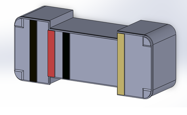 resistor shaped box elektronisch komponenten elektronik widerstand magnet magnetisch pls dienstprogramme 3d print model - Mito3D