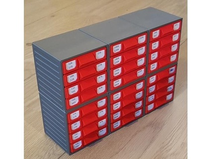resistor box stackable & customizable resistor box stackable & customizable  3d print model - Mito3D