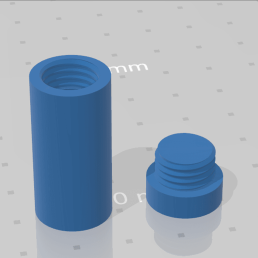 resizable cylindric threaded box gadget storage office sober minimalist simple 3D print model - Mito3D