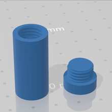 redimensionável cilíndrico roscado da caixa gadget a cilíndrica de armazenamento office sóbrio minimalista simples assim 3d print model - Mito3D