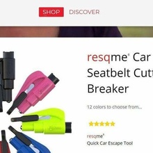 resqme car escape tool - sun visor clip vizualizer tool_holders_boxes 3d print model - Mito3D