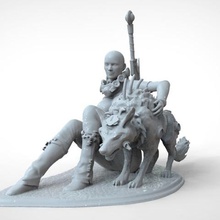 rest after battle art woman 3dprint fantasy 3d print model - Mito3D