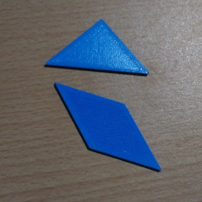 ausruhen filament recycling dreieck rhomben patchwork tangram spiel puzzle mental übung spaß amüsement motive kunst mode 3d print model - Mito3D