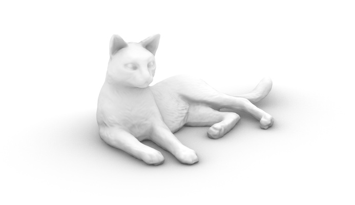 descansando gato animal mascota 3d print model - Mito3D