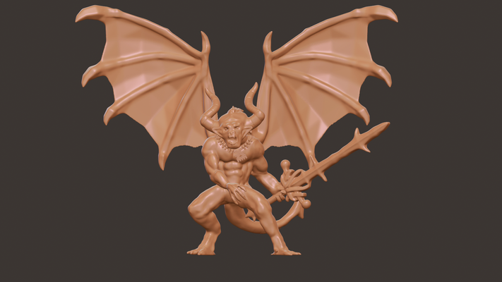 retro kızgın ron oyun primarch arka plan programı 40k eski çekiç khorne 3d print model - Mito3D