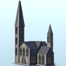 retro kilise 10 alevler savaş cıvata aksiyon imparatorluk barok yaş Sigmar modern Warhammer mimari ev küçük resimler bina manzara oyunu rakamlar oyun arazi 3d print model - Mito3D