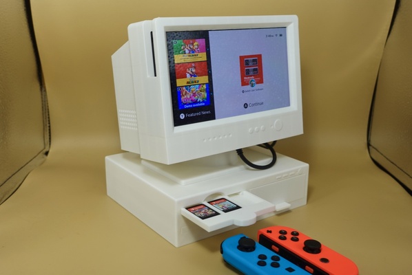 retro computer display nintendo switch oled original mysticmesh3d crt 3d print model - Mito3D