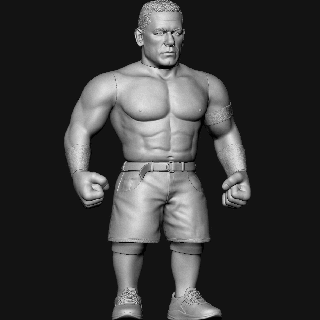 retro figura John Cena estilo stl 3dfile juancea 3d print model - Mito3D