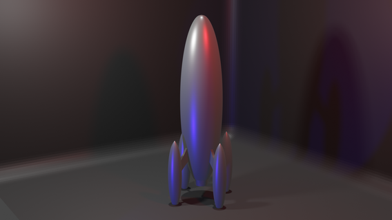 retro futuro cohete modelo juego juguete espacio Embarcacion misil militar 3d print model - Mito3D