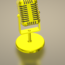retro microfone 3d print model - Mito3D