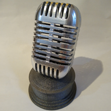 rétro microphone trophée musique 3d print model - Mito3D