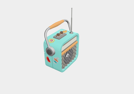 retro radyo model 3d radyo 3d print model - Mito3D