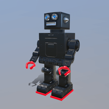 retro robot game modern asset ready low poly fortnite 3d print model - Mito3D