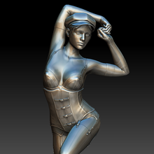 retro sexy girl fashion mode statue bust vintage figurine decor 3d print model - Mito3D
