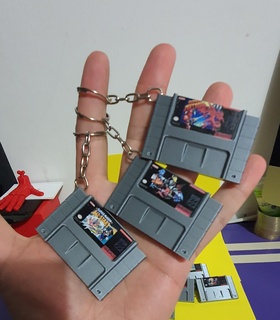 retro snes Nintendo chaveiro jogos vídeo gamers mario manos 3d print model - Mito3D