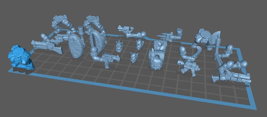 retro space orc carhoppers builder kit game warhammer 40k ork wargaming 28mm 3d print model - Mito3D