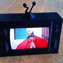 retro style working miniature television gadget televison 3d print model - Mito3D
