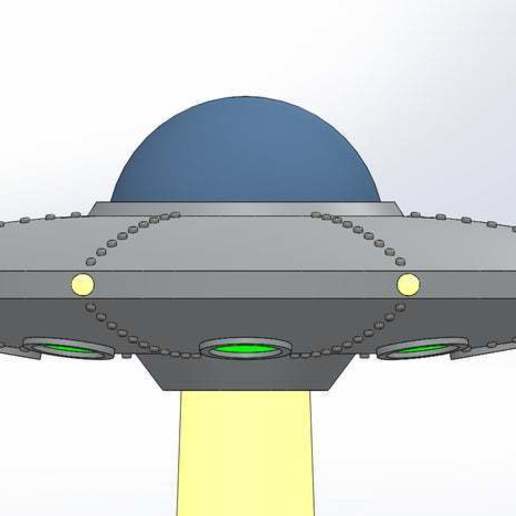 retro ufo 1 flying saucer game alien spaceship fantasy martian support space vehicles 3D print model - Mito3D