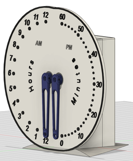 retrograde clock using servos household 3d print model - Mito3D